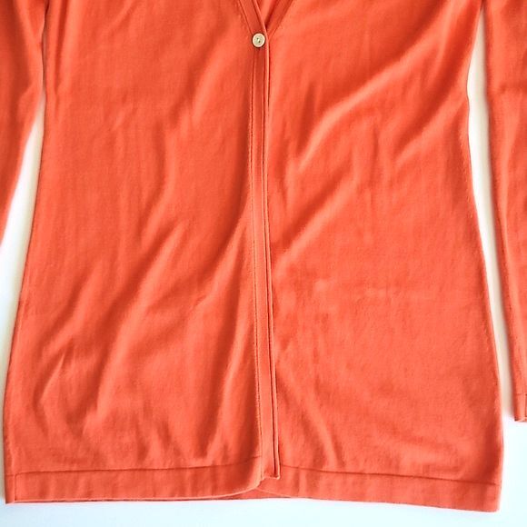 IMMA Orange Long Sleeve Casual Lightweight Cardigan Sweater size S - Picture 5 of 10